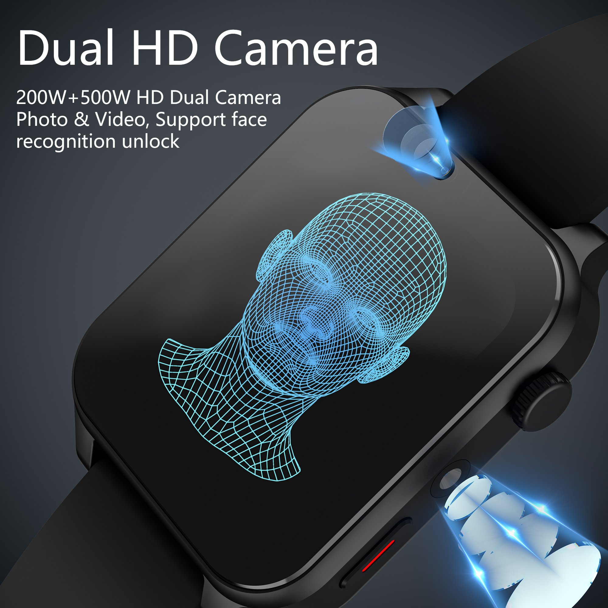 2024 New Android 9.0 4G SIM Card Call Watch APP WIFI Facial Recognition Sports Men and Women GPS Smart Watch KOM3 Smart Watch